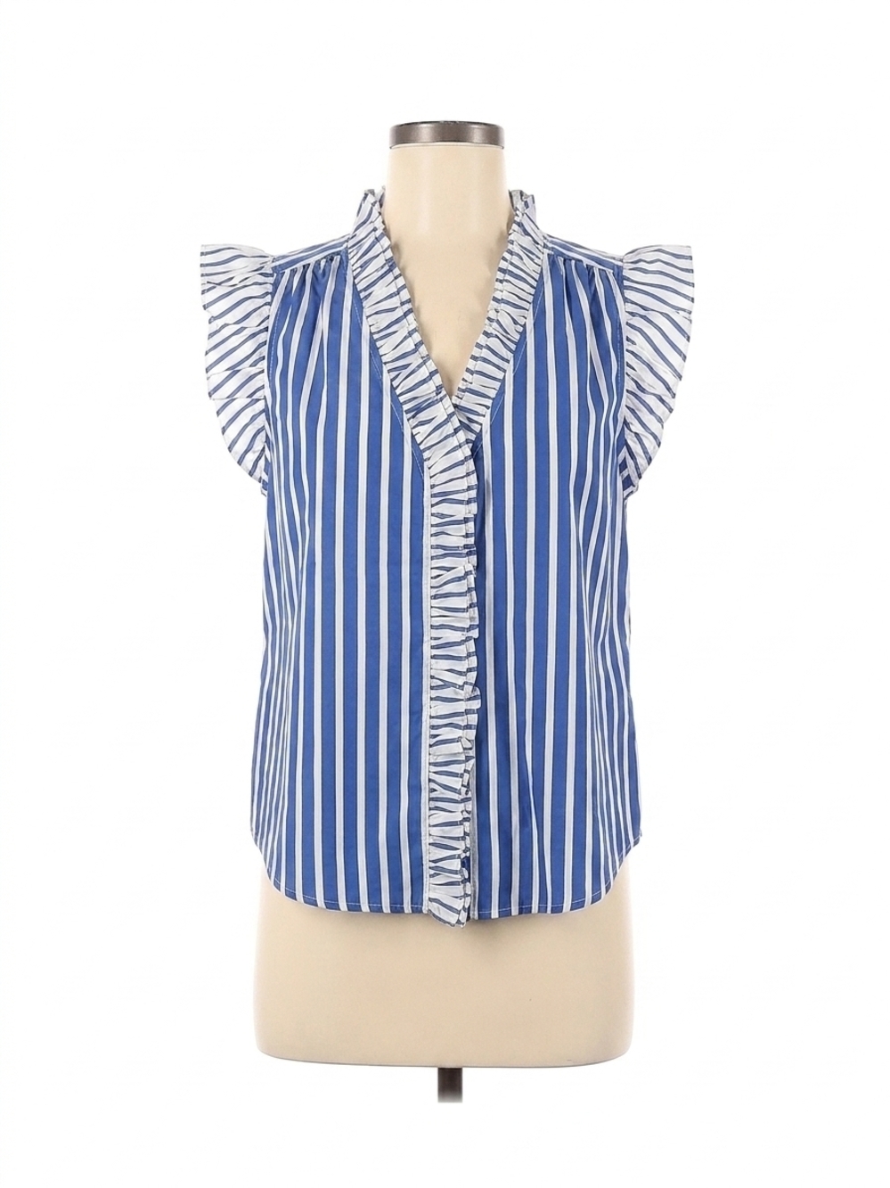NEW FIFTEEN TWENTY women's kelly ruffle sleeve top in indigo